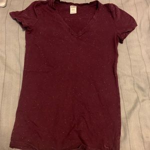 Maroon PINK T-shirt